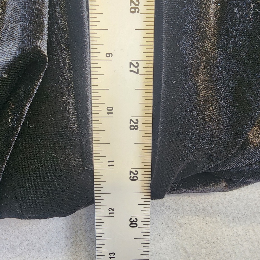 City Triangles Black Velvet Bubble Hem Dress Pearl Button Mini Cocktail Womens M - Picture 12 of 13